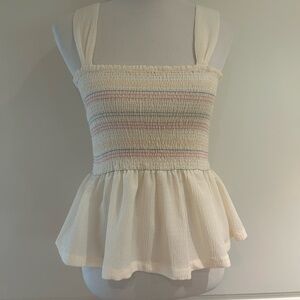 Madewell Texture and Thread Smocked Top
